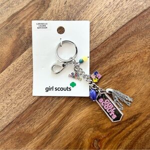 Girl Scouts life skills charm keychain